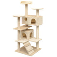 Načíst obrázek do prohlížeče galerie, Škrabadlo pro kočky se sisalovými sloupky, 125 cm, béžová