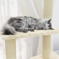 Načíst obrázek do prohlížeče galerie, Škrabadlo pro kočky se sisalovými sloupky krémové 155 cm