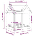 Načíst obrázek do prohlížeče galerie, Pelíšek pro psy černý 61x50x70 cm masivní borovice