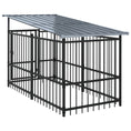 Načíst obrázek do prohlížeče galerie, Venkovní psí kotec se střechou ocel 18,77 m²