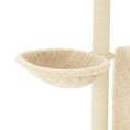 Načíst obrázek do prohlížeče galerie, Škrabadlo pro kočky se sisalovými sloupky krémové 96,5 cm