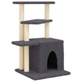 Načíst obrázek do prohlížeče galerie, Škrabadlo pro kočky se sisalovými sloupky tmavě šedé 83,5 cm