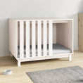 Načíst obrázek do prohlížeče galerie, Psí bouda bílá 100x70x72 cm masivní borové dřevo