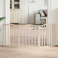 Načíst obrázek do prohlížeče galerie, Zábrana pro psy skládací 3 panely 150 cm topolové dřevo