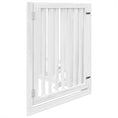 Načíst obrázek do prohlížeče galerie, Zábrana pro psy s dvířky skládací 4 panely bílá 320 cm topol