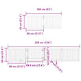 Načíst obrázek do prohlížeče galerie, Zábrana pro psy s dvířky skládací 8 panelů černá 640 cm topol