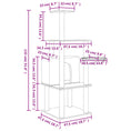 Načíst obrázek do prohlížeče galerie, Škrabadlo pro kočky se sisalovými sloupky tmavě šedé 132 cm
