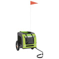 Načíst obrázek do prohlížeče galerie, Vozík za kolo pro psa zelený a šedý oxfordská tkanina a železo