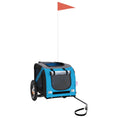 Načíst obrázek do prohlížeče galerie, Vozík za kolo pro psa modrý a šedý oxfordská tkanina a železo
