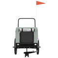 Načíst obrázek do prohlížeče galerie, Vozík za kolo pro psa šedý a černý oxfordská tkanina a železo