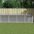 Načíst obrázek do prohlížeče galerie, Klec pro kuřata se střechou světle šedá 1 003 x 98 x 90 cm ocel