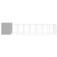 Načíst obrázek do prohlížeče galerie, Psí bouda s výběhem světle šedá 214x865x181 cm pozinkovaná ocel