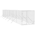 Načíst obrázek do prohlížeče galerie, Venkovní psí kotec stříbrný 2 x 14 x 2 m pozinkovaná ocel