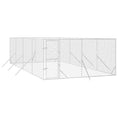 Načíst obrázek do prohlížeče galerie, Venkovní psí kotec stříbrný 4 x 8 x 2 m pozinkovaná ocel