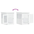 Načíst obrázek do prohlížeče galerie, Psí bouda a koncový stolek bílá 45x62x59 cm kompozitní dřevo