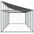 Načíst obrázek do prohlížeče galerie, Klec pro psy se střechou a dvířky šedá 10x2x2m pozinkovaná ocel