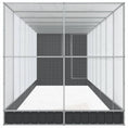 Načíst obrázek do prohlížeče galerie, Voliéra s nástavbou stříbrná 830 x 203 x 216 cm ocel