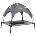 Načíst obrázek do prohlížeče galerie, Pelíšek pro psy se stříškou antracit oxfordská tkanina a ocel