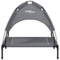 Načíst obrázek do prohlížeče galerie, Pelíšek pro psy se stříškou antracit oxfordská tkanina a ocel
