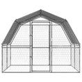 Načíst obrázek do prohlížeče galerie, Kotec pro psy se střechou a dvířky stříbrný pozinkovaná ocel