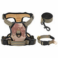 Načíst obrázek do prohlížeče galerie, Postroj pro psy vodítko obojek nastavitelný maskáčový hnědý S