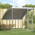 Načíst obrázek do prohlížeče galerie, Psí kennel s úložištěm Stříbrná 2 x 2 x 2 m Pozinkovaná ocel