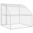 Načíst obrázek do prohlížeče galerie, Psí kennel s úložištěm Stříbrná 2 x 2 x 2 m Pozinkovaná ocel