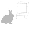 Načíst obrázek do prohlížeče galerie, Krmítko pro králíky Olivově zelená 17,5 x 26 x 28,5 cm