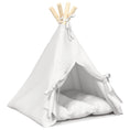Načíst obrázek do prohlížeče galerie, Pet teepee s polštářem Bílá 40 x 40 x 50 cm Polyester