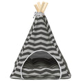 Načíst obrázek do prohlížeče galerie, Pet teepee s polštářem Bílá a šedá 40 x 40 x 50 cm Polyester