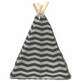 Načíst obrázek do prohlížeče galerie, Pet teepee s polštářem Bílá a šedá 40 x 40 x 50 cm Polyester