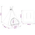 Načíst obrázek do prohlížeče galerie, Pet teepee s polštářem Bílá a šedá 40 x 40 x 50 cm Polyester