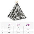 Načíst obrázek do prohlížeče galerie, Pet teepee s polštářem Bílá a šedá 50 x 50 x 60 cm Polyester