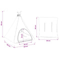 Načíst obrázek do prohlížeče galerie, Pet teepee s polštářem Bílá a šedá 50 x 50 x 60 cm Polyester