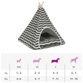 Načíst obrázek do prohlížeče galerie, Pet teepee s polštářem Bílá a šedá 60 x 60 x 70 cm Polyester