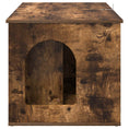 Načíst obrázek do prohlížeče galerie, Kočičí dům Kouřový dub 85 x 55 x 50 cm kompozitní dřevo