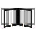 Načíst obrázek do prohlížeče galerie, Skládací psí brána se stojany 4 pcs Černý dub 401 cm
