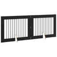 Načíst obrázek do prohlížeče galerie, Skládací psí brána se stojany 2 pcs Černý dub 200,5 cm