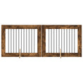 Načíst obrázek do prohlížeče galerie, Skládací psí brána se stojany 2 pcs Kouřový dub 200,5 cm