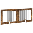 Načíst obrázek do prohlížeče galerie, Skládací psí brána se stojany 2 pcs Kouřový dub 200,5 cm