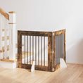 Načíst obrázek do prohlížeče galerie, Skládací psí brána se stojany 2 pcs Kouřový dub 160,5 cm