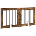 Načíst obrázek do prohlížeče galerie, Skládací psí brána se stojany 2 pcs Kouřový dub 160,5 cm