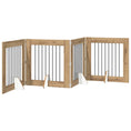 Načíst obrázek do prohlížeče galerie, Skládací psí brána se stojany 4 pcs Dub artisan 321 cm