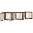 Načíst obrázek do prohlížeče galerie, Skládací psí brána se stojany 6 pcs Kouřový dub 482 cm