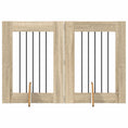 Načíst obrázek do prohlížeče galerie, Skládací psí brána se stojany 2 pcs Dub sonoma 120,5 cm