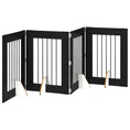 Načíst obrázek do prohlížeče galerie, Skládací psí brána se stojany 4 pcs Černý dub 241 cm