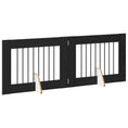 Načíst obrázek do prohlížeče galerie, Skládací psí brána se stojany 2 pcs Černý dub 160,5 cm