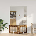 Načíst obrázek do prohlížeče galerie, Skládací psí brána se stojany 2 pcs Kouřový dub 160,5 cm