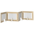 Načíst obrázek do prohlížeče galerie, Skládací psí brána se stojany 4 pcs Dub sonoma 321 cm