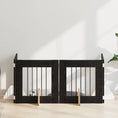 Načíst obrázek do prohlížeče galerie, Skládací psí brána se stojany 4 pcs Černý dub 241 cm